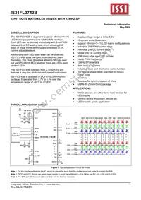 IS31FL3743B-QULS4-TR Datasheet Cover