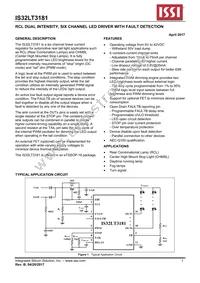 IS32LT3181-ZLA3-TR Datasheet Cover