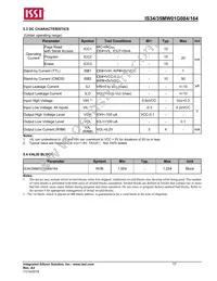 IS34MW01G164-BLI Datasheet Page 17