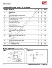 IS42S16100C1-7TLI-TR Datasheet Page 8