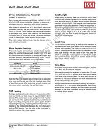 IS42S16100E-7TLI-TR Datasheet Page 21