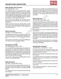 IS42S16100F-7TL-TR Datasheet Page 17