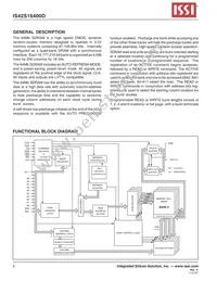 IS42S16400D-6BLI-TR Datasheet Page 2