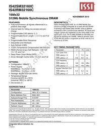 IS42SM32160C-7BLI-TR Datasheet Cover