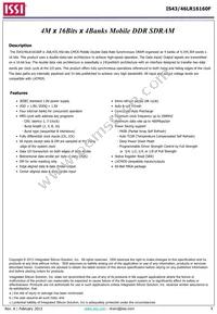 IS43LR16160F-6BL-TR Datasheet Cover