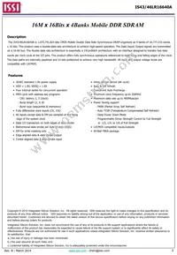 IS43LR16640A-5BLI Datasheet Cover