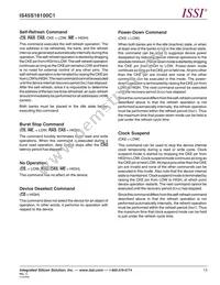 IS45S16100C1-7BLA1-TR Datasheet Page 13