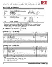IS45S16320D-7CTLA2 Datasheet Page 16