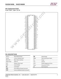 IS45S16800B-7TLA1-TR Datasheet Page 3