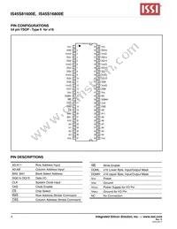 IS45S16800E-7TLA2-TR Datasheet Page 4