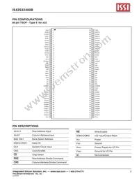 IS45S32400B-6TLA1-TR Datasheet Page 3