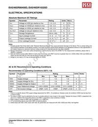 IS46DR16320D-25DBLA2 Datasheet Page 7