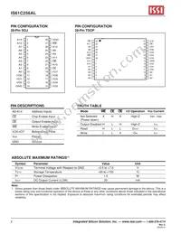 IS61C256AL-12TLI-TR Datasheet Page 2