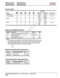 IS61C6416AL-12TI-TR Datasheet Page 3