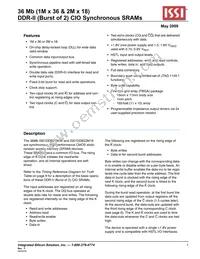 IS61DDB22M18-250M3L Datasheet Cover