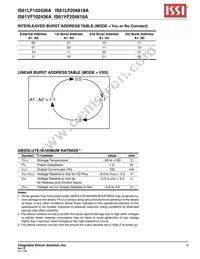 IS61LF204818A-7.5TQLI Datasheet Page 9