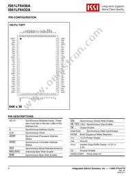 IS61LF6436A-8.5TQI Datasheet Page 4