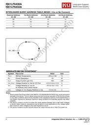 IS61LF6436A-8.5TQI Datasheet Page 6