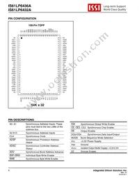 IS61LP6436A-133TQ Datasheet Page 4