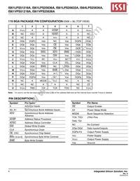 IS61LPS25636A-200B2I-TR Datasheet Page 4