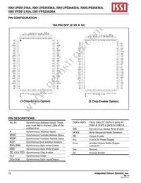 IS61LPS25636A-200B2I-TR Datasheet Page 10