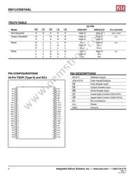 IS61LV25616AL-10T-TR Datasheet Page 2