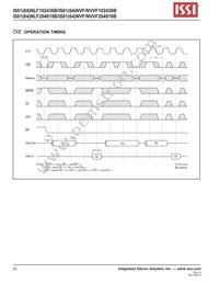 IS61NLF102436B-6.5TQLI Datasheet Page 22