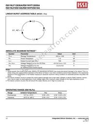 IS61NLF12836A-7.5TQI Datasheet Page 12