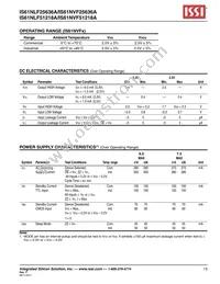 IS61NLF25636A-7.5B2I-TR Datasheet Page 13