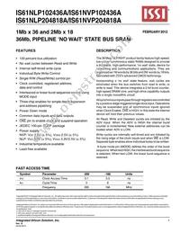 IS61NLP204818A-166TQ-TR Datasheet Cover