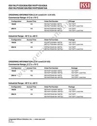 IS61NLP204818A-166TQ-TR Datasheet Page 17