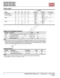 IS61WV102416ALL-20MI-TR Datasheet Page 4