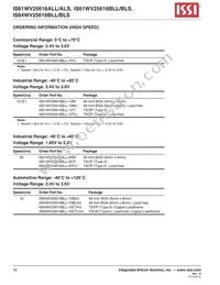 IS61WV25616BLL-10BI Datasheet Page 18