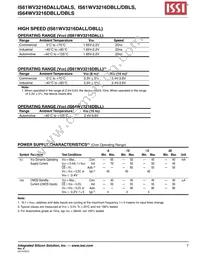 IS61WV3216DBLL-10TLI Datasheet Page 7