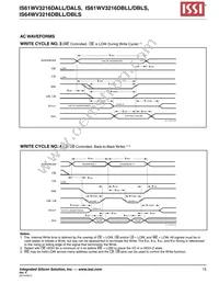 IS61WV3216DBLL-10TLI Datasheet Page 15