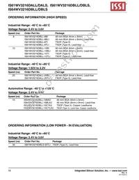 IS61WV3216DBLL-10TLI Datasheet Page 18