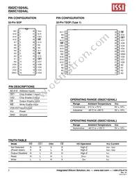 IS62C1024AL-35TI-TR Datasheet Page 2