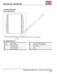 IS62C25616BL-45TLI Datasheet Page 2