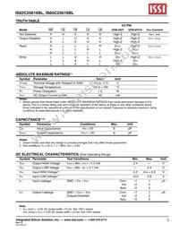 IS62C25616BL-45TLI Datasheet Page 3