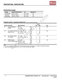 IS62C25616BL-45TLI Datasheet Page 4