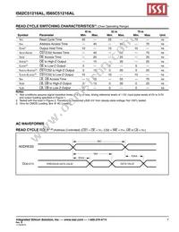 IS62C51216AL-55TLI-TR Datasheet Page 7