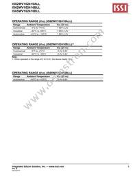IS62WV102416BLL-25MI-TR Datasheet Page 5