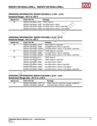 IS62WV12816DBLL-45TLI-TR Datasheet Page 17