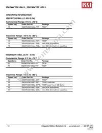 IS62WV25616BLL-55TI-TR Datasheet Page 12