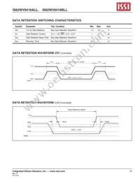 IS62WV6416ALL-55BI-TR Datasheet Page 13