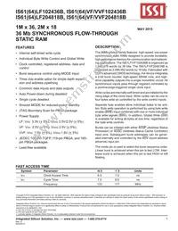 IS64LF204818B-7.5TQLA3 Datasheet Cover