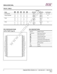 IS64LV25616AL-12TA3-TR Datasheet Page 2