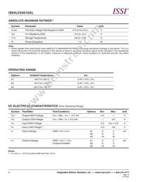 IS64LV25616AL-12TA3-TR Datasheet Page 4