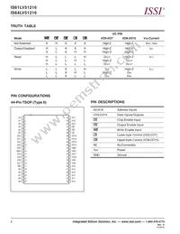 IS64LV51216-12TLA3-TR Datasheet Page 2
