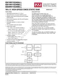 IS64WV10248BLL-10CTLA3 Datasheet Cover